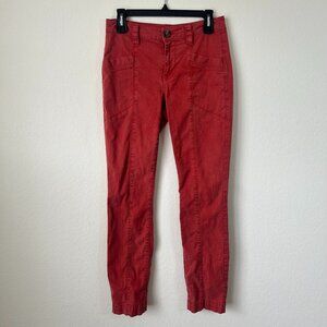 Cabi Pants Womens 4 Copper Orange The Explorer Slim Straight High Rise